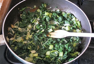 Lasagne con cime di rapa   preparazione 2