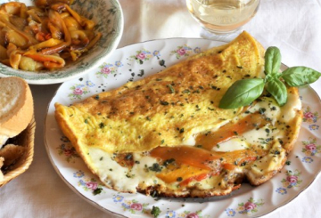 Omelette con peperoni e scamorza preparazione 9