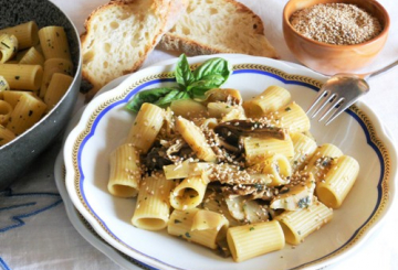 Pasta con carciofi e funghi   preparazione 8