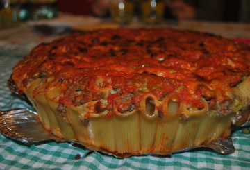 Torta di pasta in piedi preparazione 9