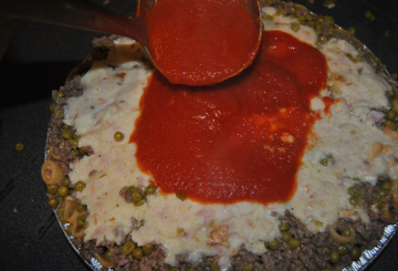 Torta di pasta in piedi preparazione 6