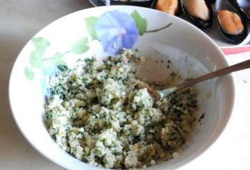 Cozze gratinate al pecorino preparazione 4