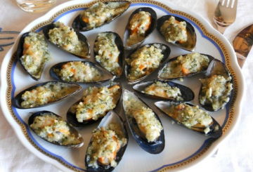 Cozze gratinate al pecorino preparazione 7