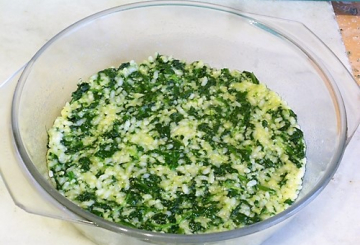 Timballo di riso e spinaci  preparazione 3