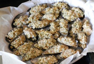 Cozze e cannolicchi gratinati  preparazione 5