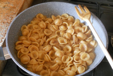 Orecchiette risottate alle cime di rapa    preparazione 6