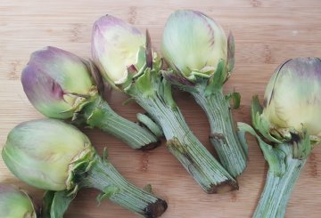 Carciofi In Padella preparazione 0