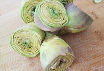 Carciofi In Padella preparazione 2