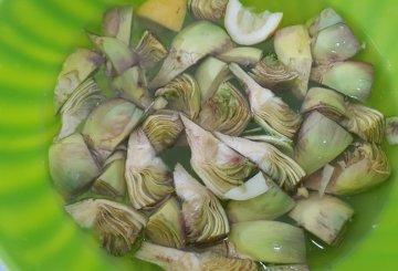 Carciofi In Padella preparazione 3