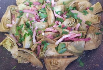 Carciofi In Padella preparazione 7