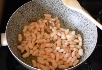 Insalata di polpo con broccolo e fagioli    preparazione 1