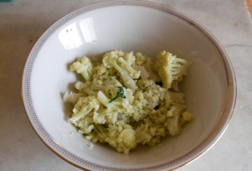 Insalata di polpo con broccolo e fagioli    preparazione 2