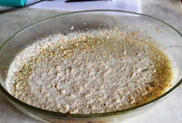 Pasticcio di pasta con broccoli e piselli    preparazione 3