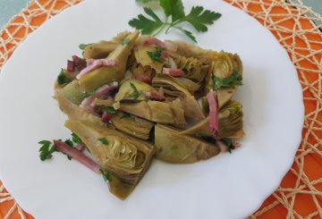 Carciofi In Padella preparazione 8