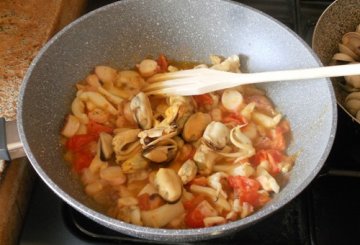 Spaghetti alla pescatora    preparazione 5