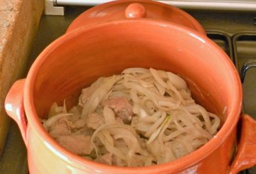 Gulasch di manzo e cipolle preparazione 2