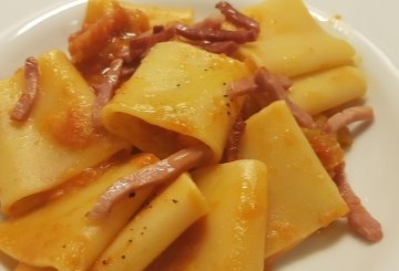 Paccheri alla napoletana preparazione 7