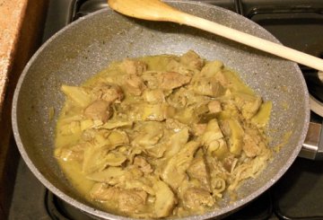 Spezzatino Con Carciofi Al Curry preparazione 4