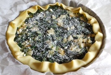 Crostata dolce salata di coste e scamorza affumicata  preparazione 3