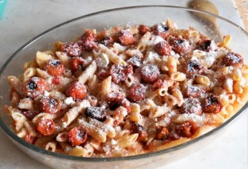 Penne in forno al parmigiano preparazione 4