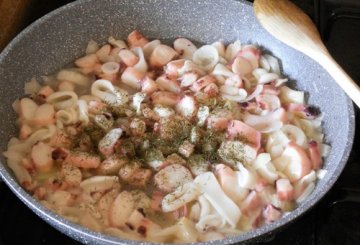 Insalata di totani e fagioli bianchi  preparazione 2