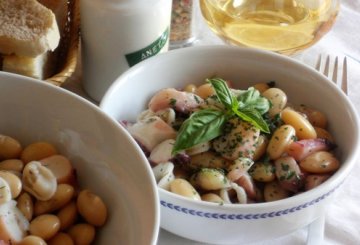 Insalata di totani e fagioli bianchi  preparazione 5