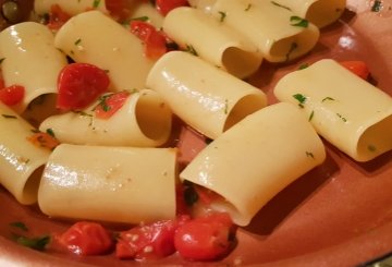 Paccheri con rana pescatrice preparazione 8