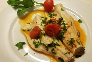 Filetti di branzino in padella preparazione 5