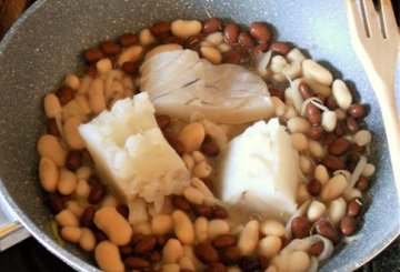 Baccalà con fagioli misti preparazione 2