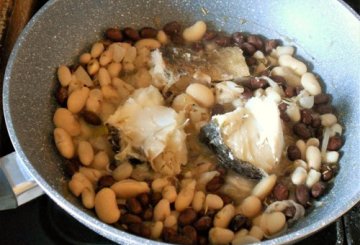 Baccalà con fagioli misti preparazione 3