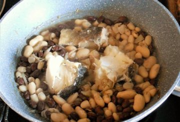 Baccalà con fagioli misti preparazione 4