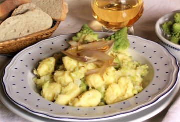 Gnocchi con cavolfiore e sfoglie di scalogno preparazione 5