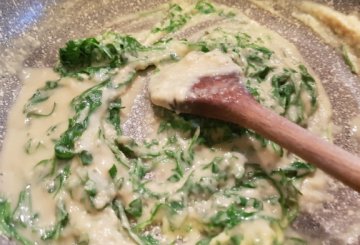 Pasta con crema di ceci e rucola preparazione 6