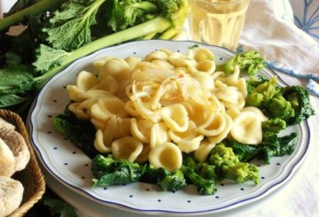 Pasta con cime di rapa e cipolla preparazione 5