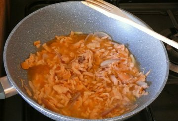 Penne, salmone e rucola preparazione 2