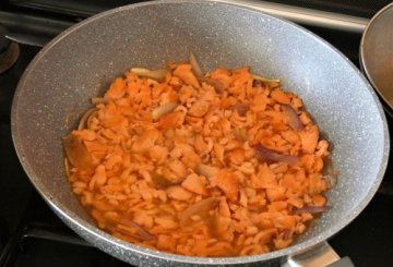 Penne, salmone e rucola preparazione 3