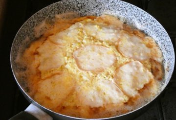 Frittata con cavolo cinese preparazione 6