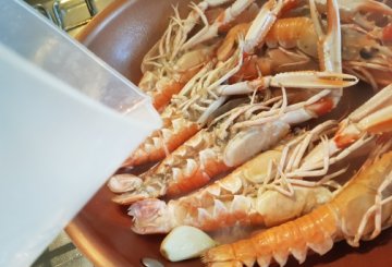 Linguine agli scampi preparazione 1