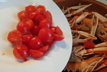 Linguine agli scampi preparazione 2