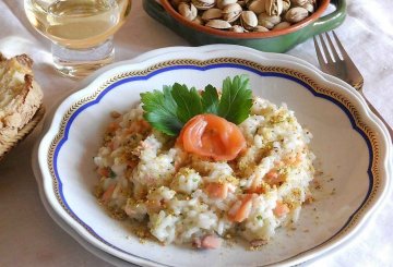 Risotto al salmone preparazione 11