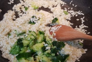 Risotto con zucchine preparazione 5