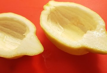 Coppette di limoni con polpo preparazione 4
