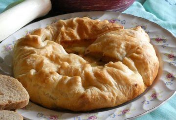 Torta rustica di melanzane e porri preparazione 9