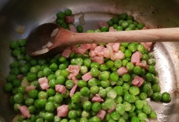 Pasta e piselli alla napoletana preparazione 2