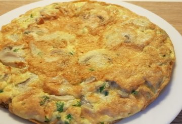 Frittata con funghi  preparazione 8