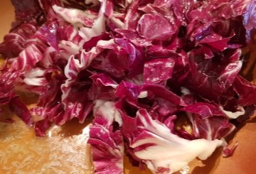 Pasta al radicchio preparazione 1