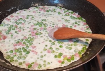 Pasta piselli e prosciutto preparazione 6