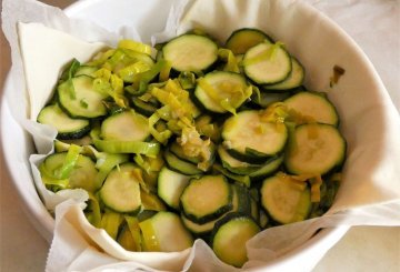 Torta salata con porri preparazione 4