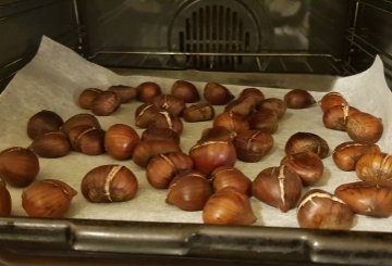 Castagne al forno preparazione 5