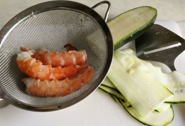 Frittata con zucchine e gamberoni    preparazione 0